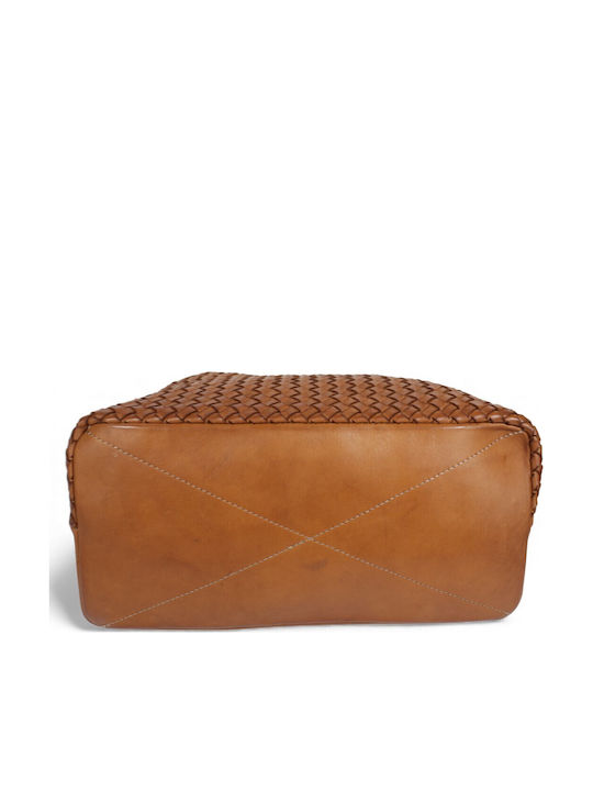 Leather Women's Shopper Bag Brown