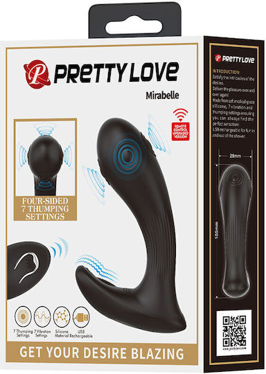Pretty Love Vibrator Δονητής Μασάζ με Απομακρυσμένο Έλεγχο Μαύρος