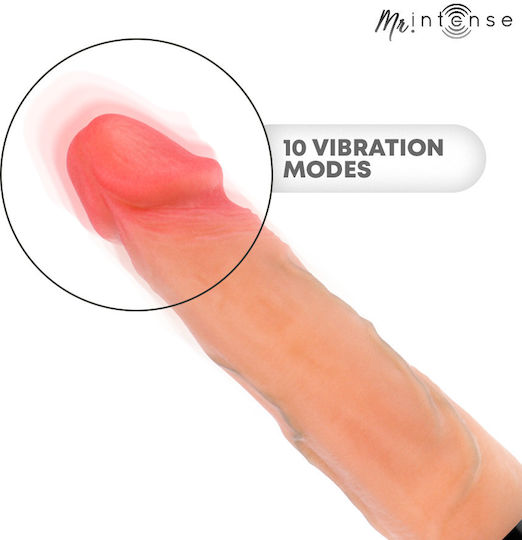 Intense Up & Down Vibrator Ρεαλιστικός Δονητής με Απομακρυσμένο Έλεγχο 24cm Μπλε