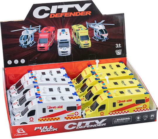 Gounaridis Toys Αυτοκινητάκι Ασθενοφόρο Pull Back