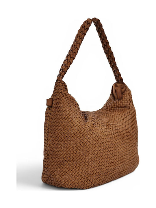 Damentasche Shopper Schulter Leder Tabak