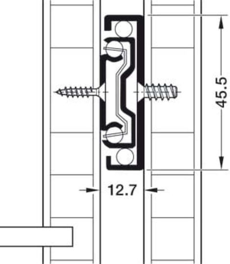 Hafele 250 Mm Ball Bearing Guide Without Soft Close