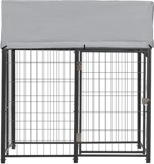 Vevor Μεταλλικό Πάρκο Σκύλου 112x115x125εκ. Μαύρο