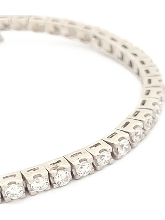 Women's Riviera Silver Bracelet with Zircon 18cm