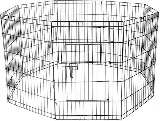 Parc De Câine Din Metal Negru 61 x 122 cm