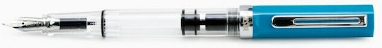 Twsbi Cerulean Stilou Caligrafie Extra Fine Roșu Cu Cerneală Albastră