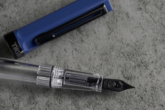 Twsbi Twsbi Füllfederhalter Kalligraphie Breite Blau mit Blauer Tintenfarbe