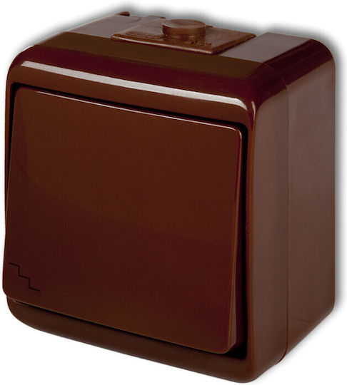 Karlik Waterproof Wall Switch Lighting with Frame Brown