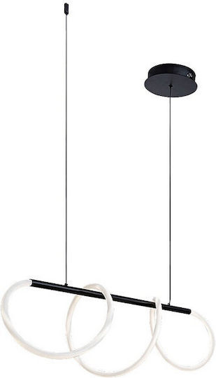 Rabalux Κρεμαστό Φωτιστικό Μαύρο LED 120x120εκ.
