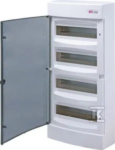 ETI Wall mounted 12-Elements Fuse Box with 4 Rows