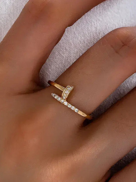 Women's Gold Plated Steel Ring