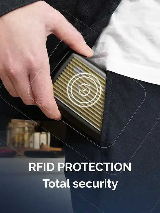 Portofel bărbătesc cu RFID Negru