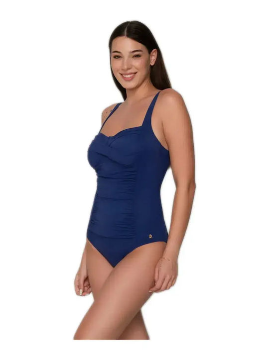 Costum De Baie Întreg Cu Căptușeală Ușoară Pentru Bust Mare Blue Sense