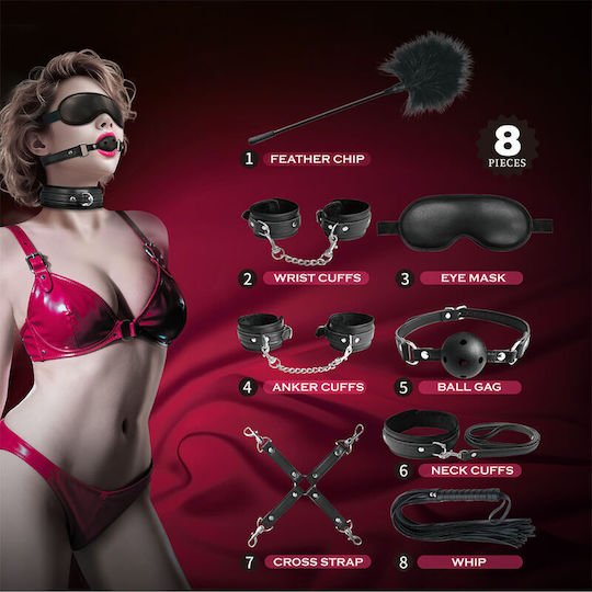 Pretty Love BDSM комплект в Черен Цвят 8бр
