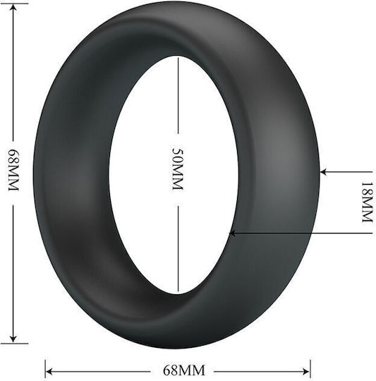 Crazy Bull Elio Silicone Cock Ring Black
