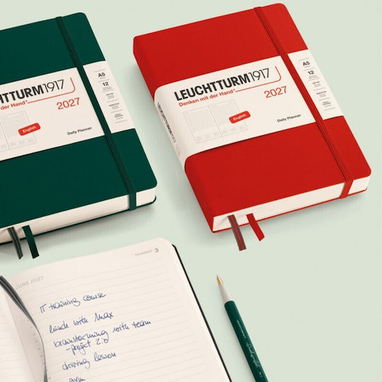 Leuchtturm1917 Дневен Дневник A6 Бордо с Персонализация