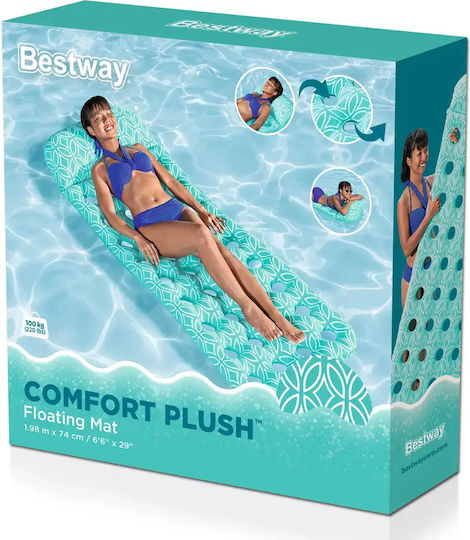 Inflatable Sea Mattress Light Blue 198x74cm