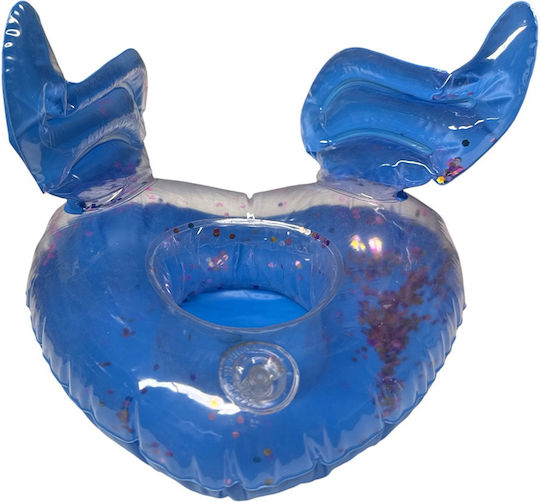 Mermaid Inflatable Drink Case Blue with Glitter