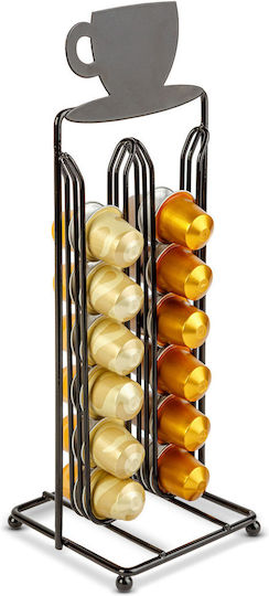 Suport Capsule Cafea Nespresso 28 Capsule Metal Negru Mat Organizator Vertical Espressor Suport Capsule Cafea Nespresso 28 Capsule Metal Negru Mat Organizator Vertical Espressor