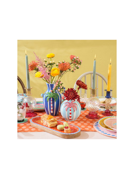 SteweHome Vază Decorativă Ceramică Albastră