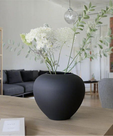 SteweHome Vază Decorativă Ceramică Neagră