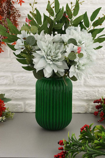 SteweHome Vază Decorativă Din Sticlă Verde Y20cm