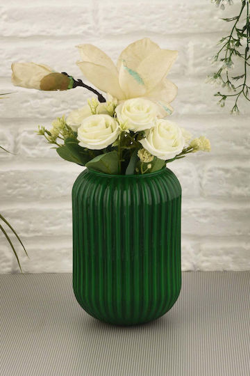 SteweHome Vază Decorativă Din Sticlă Verde Y20cm