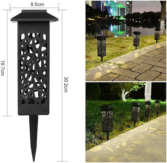 Alista Home Set 6 Lămpi Solare Tip Lanternă 0.2W Alb Cald cu Senzor de Mișcare și Fotocelul