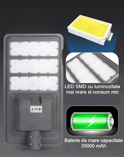 Alista Home Lampă Solară de Stradă 40W 3000lm Alb Rece 6500K cu Senzor de Mișcare și Telecomandă IP65 70.3x36.5x8.7cm