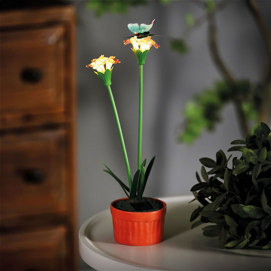 Alista Home Lampă Solară Floare Roșie cu Fotocelul IP44 8x8x32cm