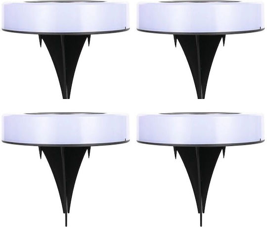 Alista Home Set 4 Lampi Solare 5W 5lm Alb Rece 5000K cu Senzor de Mișcare IP65 10.5cm