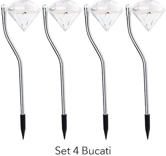 Alista Home Set de 4 Lămpi Solare cu Senzor de Mișcare și Fotocelul IP65 30x9cm