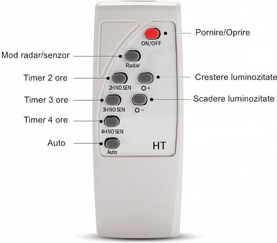 Alista Home Lampă Solară de Stradă 500W 3150lm Alb Rece 6500K cu Senzor de Mișcare și Telecomandă IP65 51.5x21x7.5cm