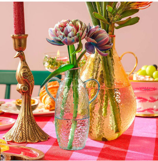 SteweHome Decorative Multicolour Glass Vase