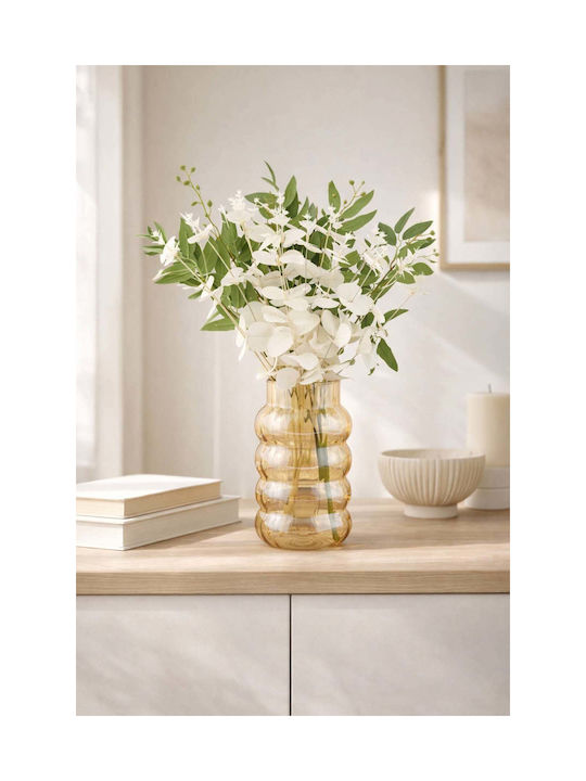 SteweHome SteweHome Dekorative Vase Glas Gelbe Y19cm