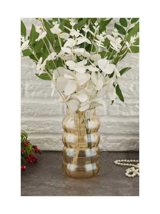SteweHome SteweHome Dekorative Vase Glas Gelbe Y19cm