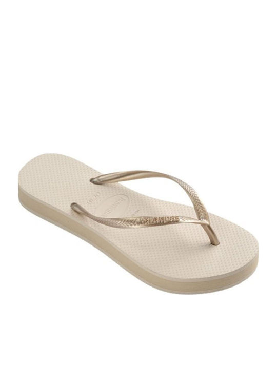 Havaianas Slim Flatform Σαγιονάρες Μπεζ