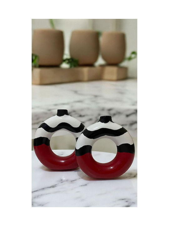 SteweHome Σετ Διακοσμητικα Βάζα Κεραμικά Μπεζ 17xΥ19cm 2τμχ