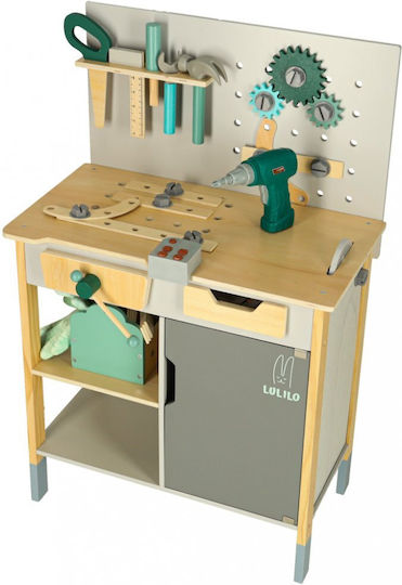 ikonka Kids Wooden Workbench for 3+ Years