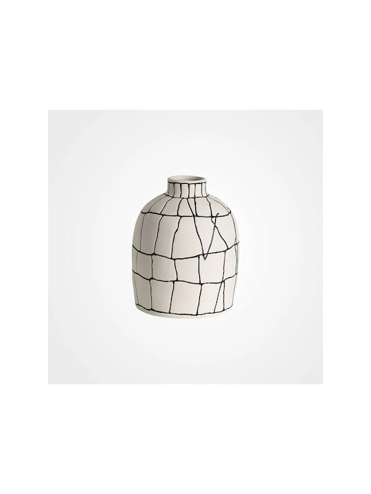 SteweHome Set Decorative White Ceramic Vases H35cm 2 Pieces