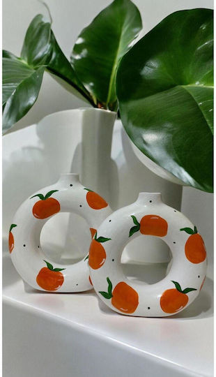 SteweHome Σετ Βάζα Κεραμικά Κόκκινα 17xΥ19cm 2τμχ