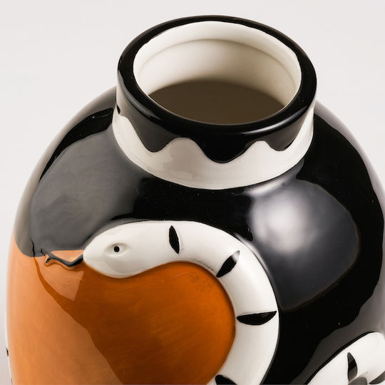 SteweHome Decorative Brown Ceramic Vase