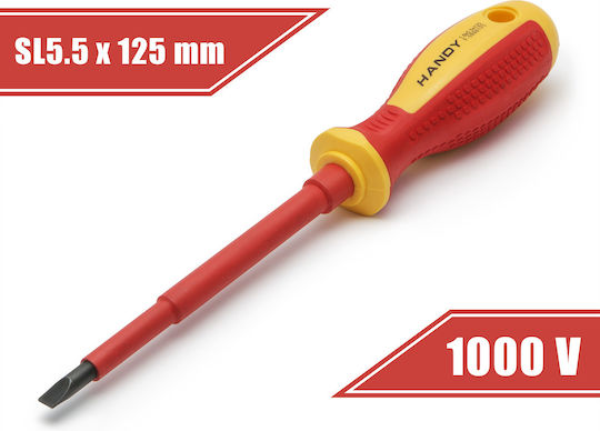 Gerader Schraubendreher Sl5.5 Isoliert 1000V Magnetische Spitze 125 Mm Shaft