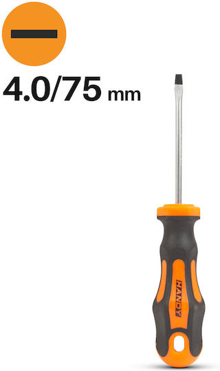 Gerader Schraubendreher 4 Mm 75 Mm Chrom-Vanadium-Klinge Ergonomischer Rutschfester Griff