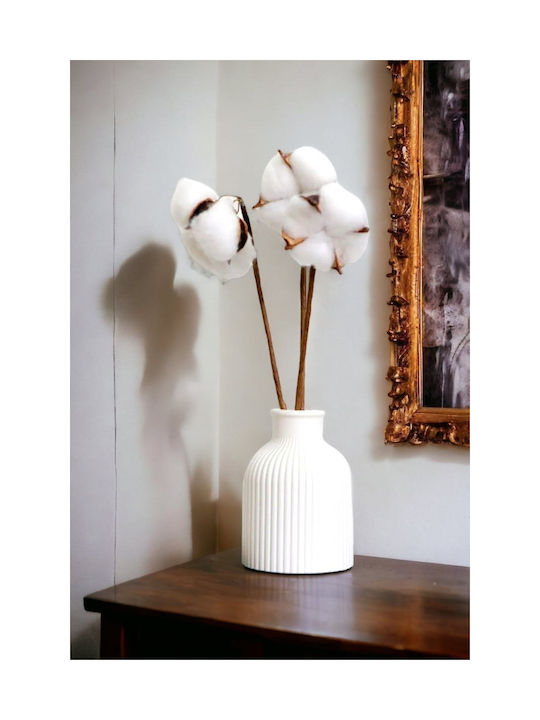 SteweHome Decorative White Concrete Vase