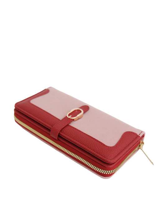 Große Damenbrieftasche Münzen Rosa