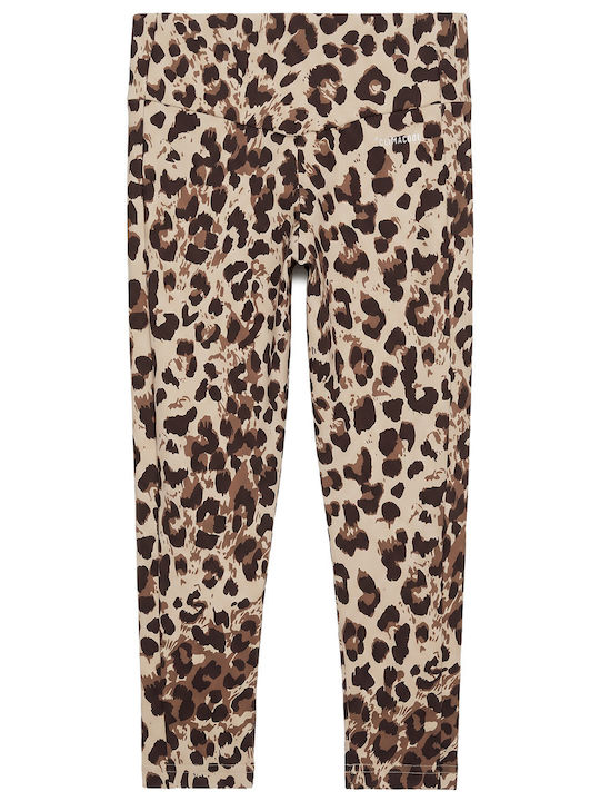 Kinderleggings Sport Lang Braune Animal