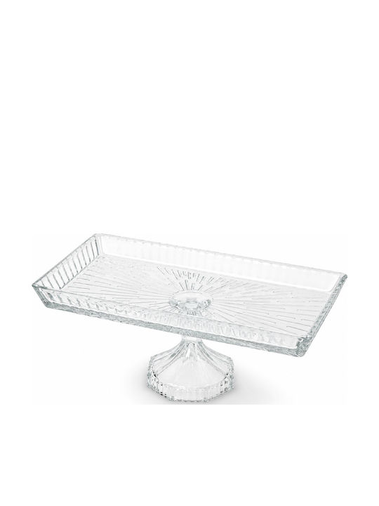 Tortieră din Sticlă Cu Suport Transparentă 28x14x11cm