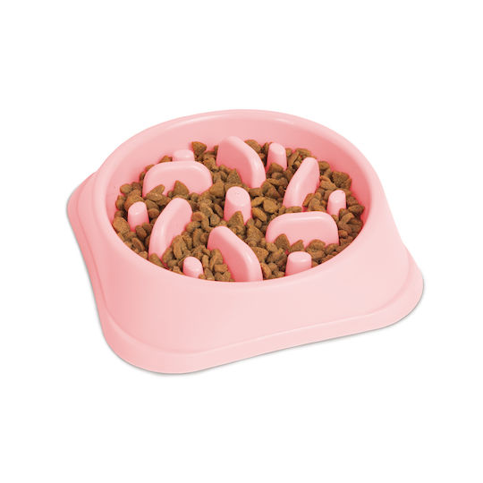 Alista Home Bol de Plastic pentru Hrănire Lentă pentru Câine 20cm în Culoare Coral