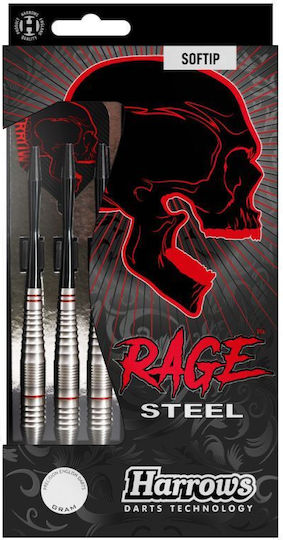 Harrows Rage Steel Soft Tip Darts Ragesteel 16966 Black Red